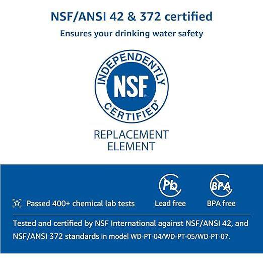 WD-PF-01A Plus, Replacement Filters for All WD Pitcher Filtration System, Last Up to 3-Months or 200 Gallons, (1-Pack) - Hercitys