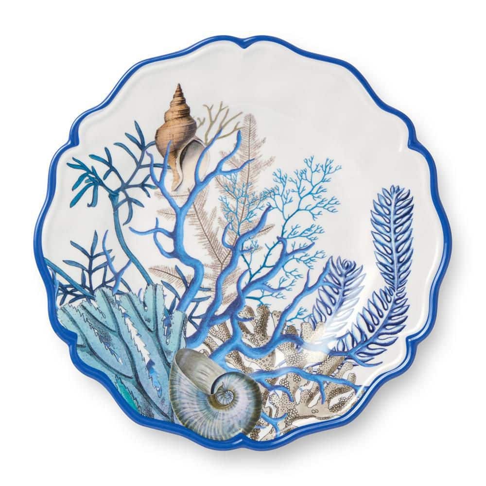 Blue Lagoon Melamine Salad Plate (Set of 4) - Hercitys