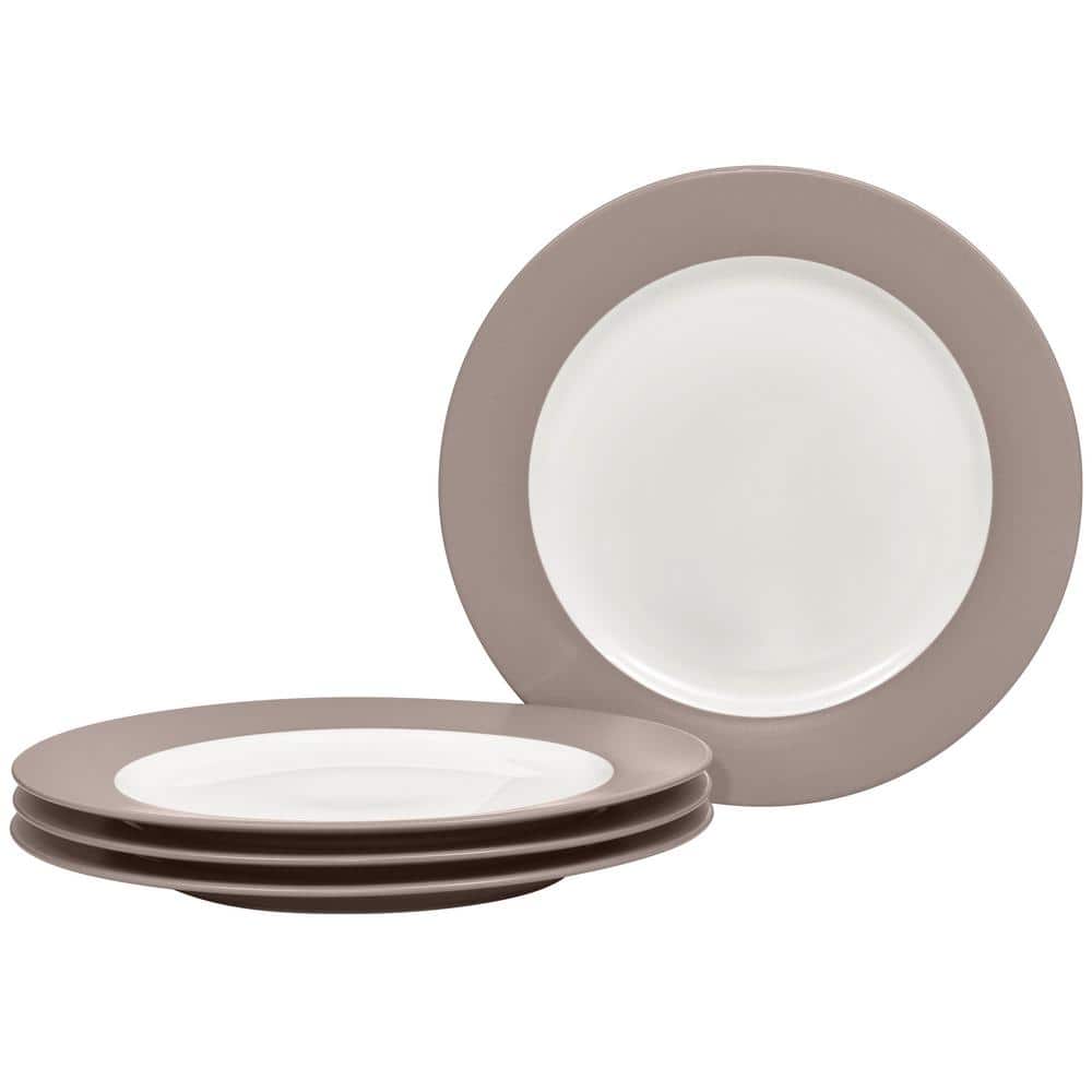 Colorwave Clay 8.25 in. (Tan) Stoneware Rim Salad Plates (Set of 4) - Hercitys