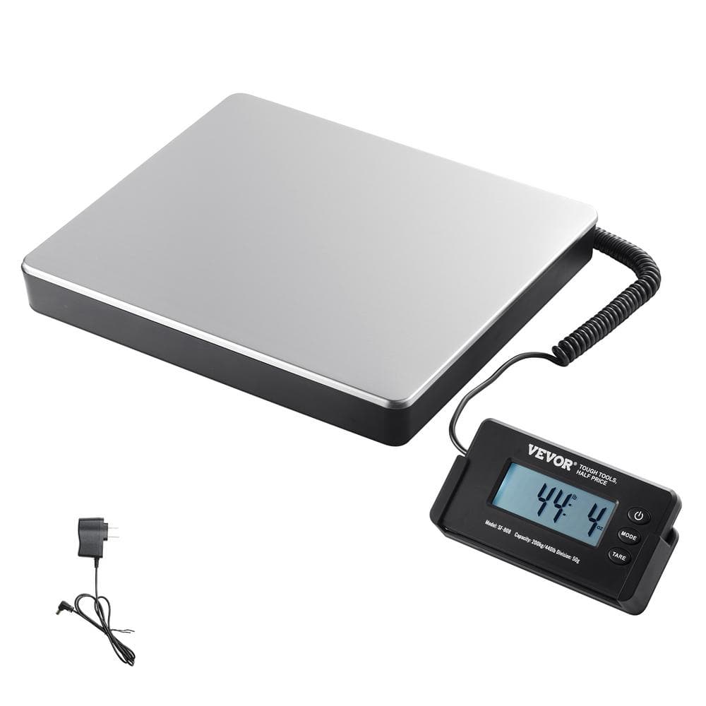 Digital Shipping Scale 440 lbs. LCD Screen Package Food Scale with Timer, Tare Function for Home Wired Connection - Hercitys