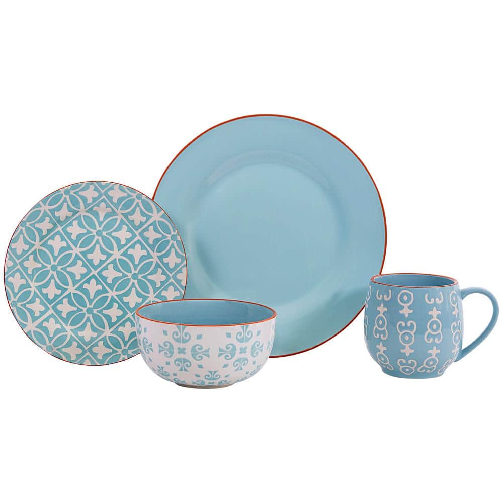 Malaga 16-Piece Stoneware Dinnerware set with Service for 4-People - Hercitys