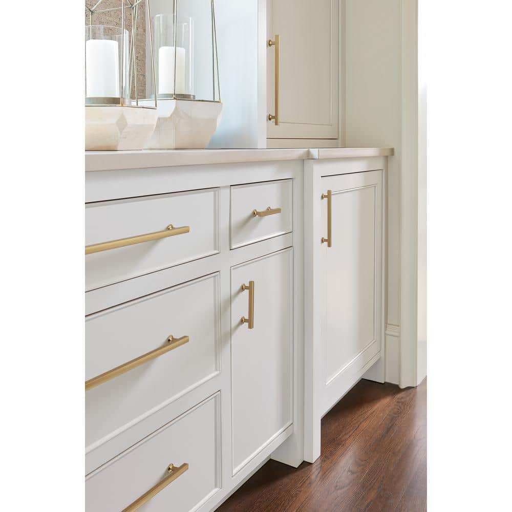 Everett 10-1/16 in. (256mm) Modern Champagne Bronze Bar Cabinet Pull - Hercitys