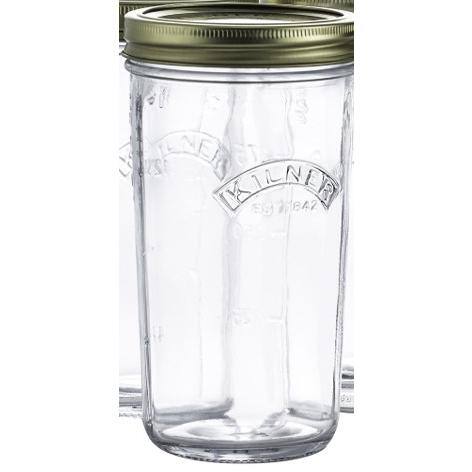 Canning Glass Wide Mouth Canning Jar 34 oz. – (Set of 6) - Hercitys