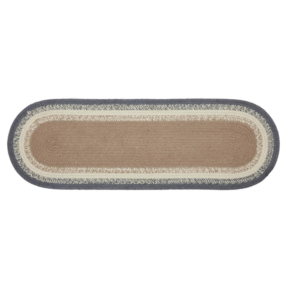 Finders Keepers 12 in. W x 36 in. L Gray Cotton Blend Oval Table Runner - Hercitys