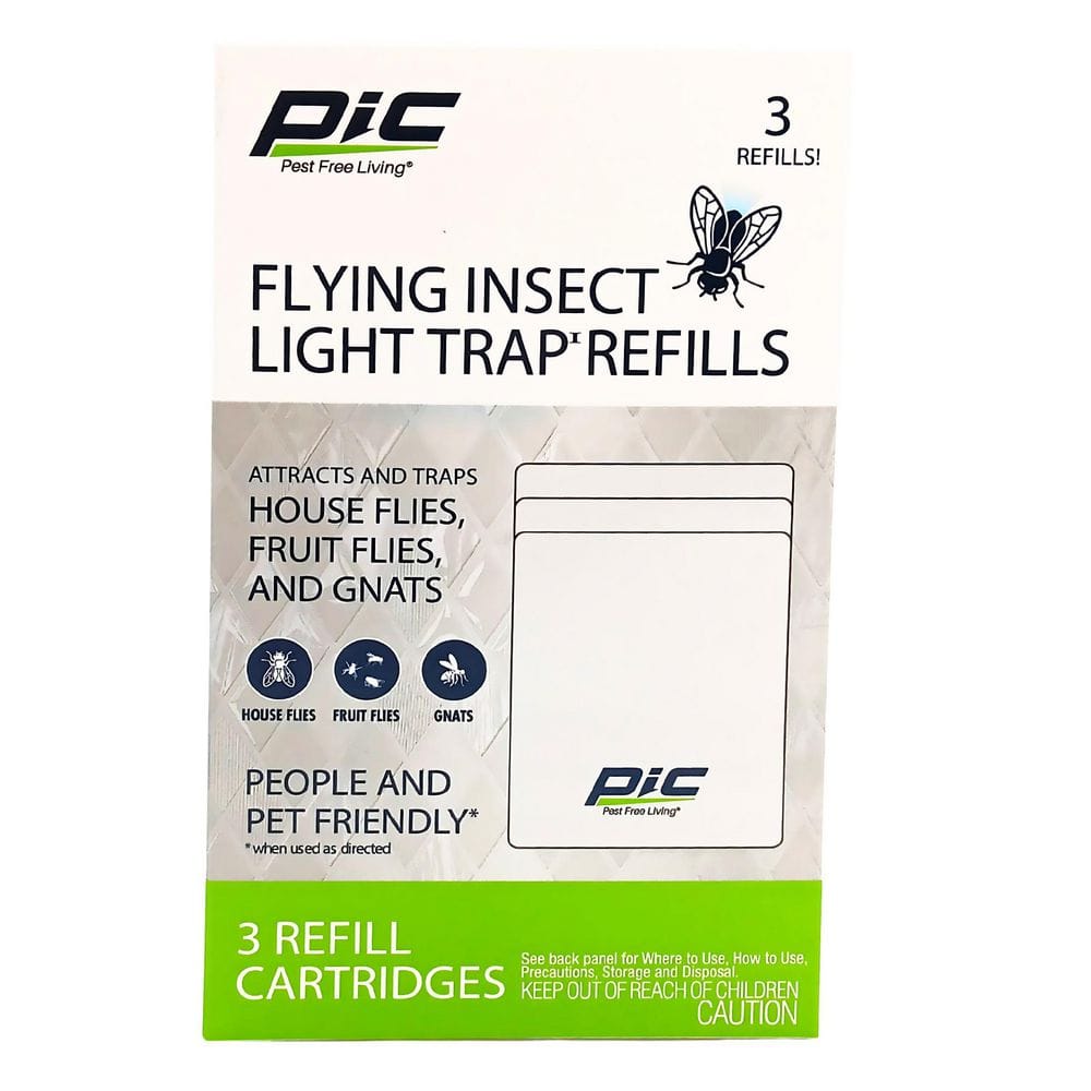 Flying Insect Light Trap Refill, Attracts and Trap House Flies, Fruit Flies, and Gnats-(3-Refill Cartridges) - Hercitys