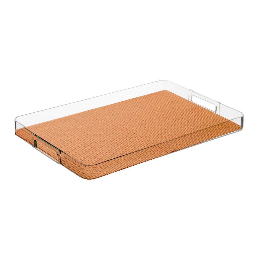 Fishnet Toffee 19 in.W x 1.5 in.H x 13 in.D Rectangular Acrylic Serving Tray - Hercitys