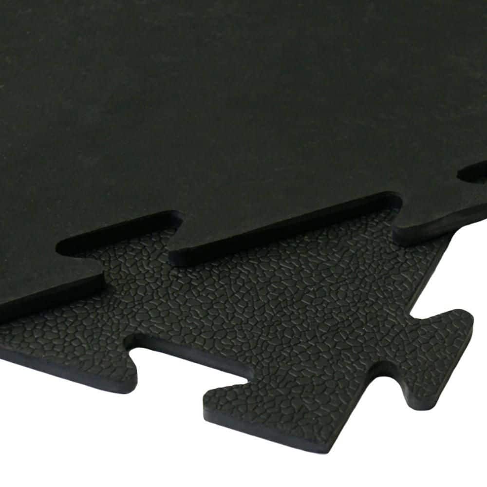 Armor-Lock (Fitness) 3/8 in. x 20 in. x 20 in. Black Interlocking Rubber Tiles (12-Pack, 33 sq. ft.) - Hercitys