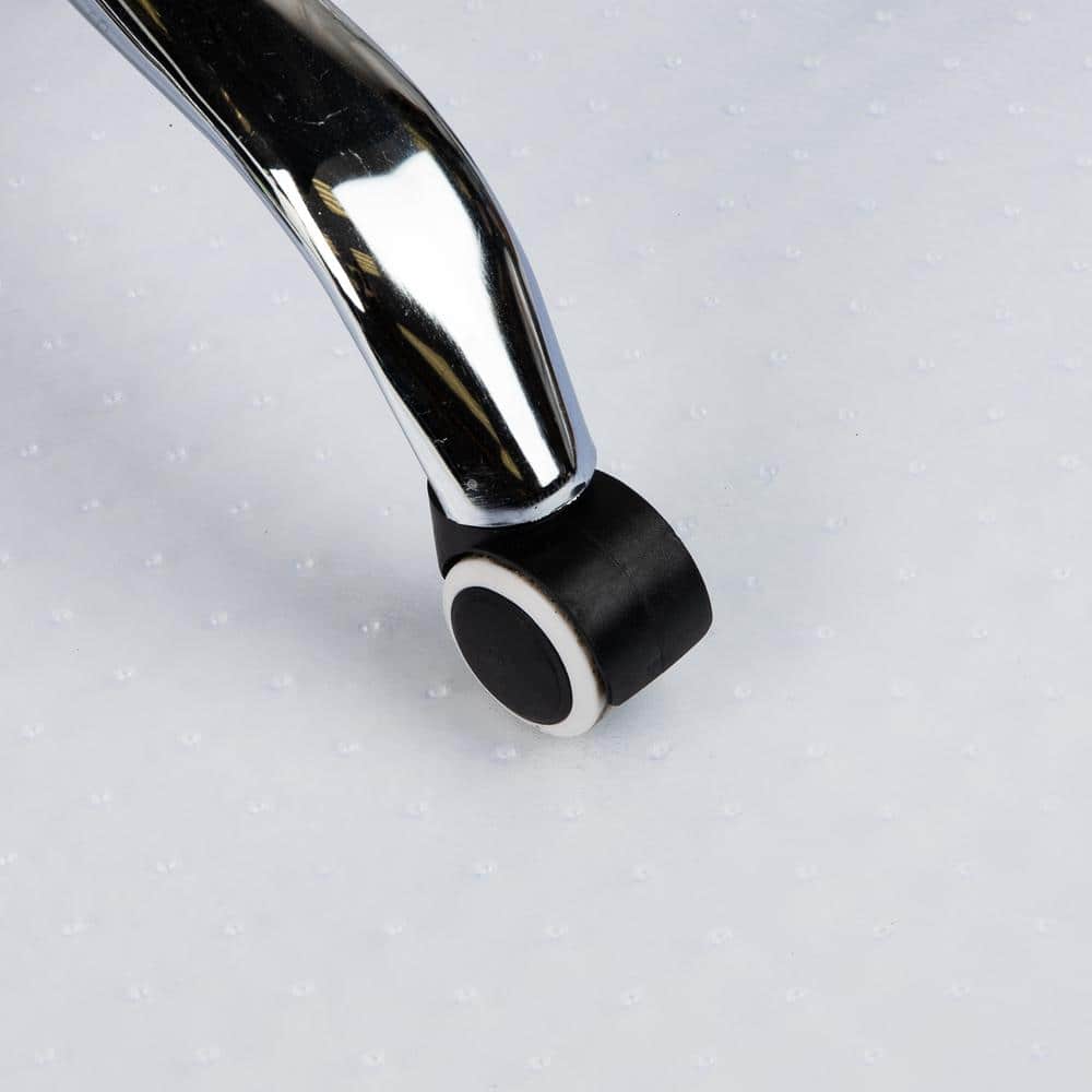 Clear PVC Office Chair Mat for Carpet Under Desk Protector 60 in. L x 46.25 in. W x 0.125 in. H - Hercitys