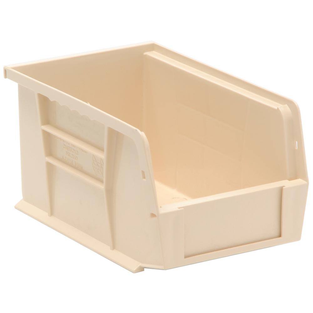 Ultra Series 2.40 qt. Stack and Hang Bin in Ivory (12-Pack) - Hercitys