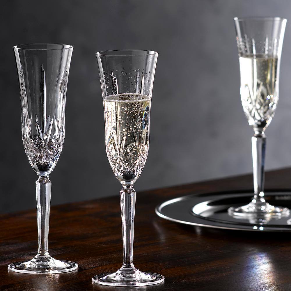 Maxwell 4 oz. Champagne Flute Glass Set (Set of 4) - Hercitys