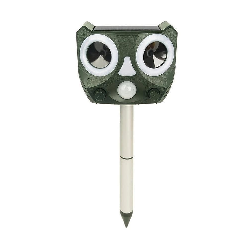 Solar Powered Animal Repellent Outdoor Ultrasonic for Cat Dog Rat Bird Pest Repellant Trap - Hercitys