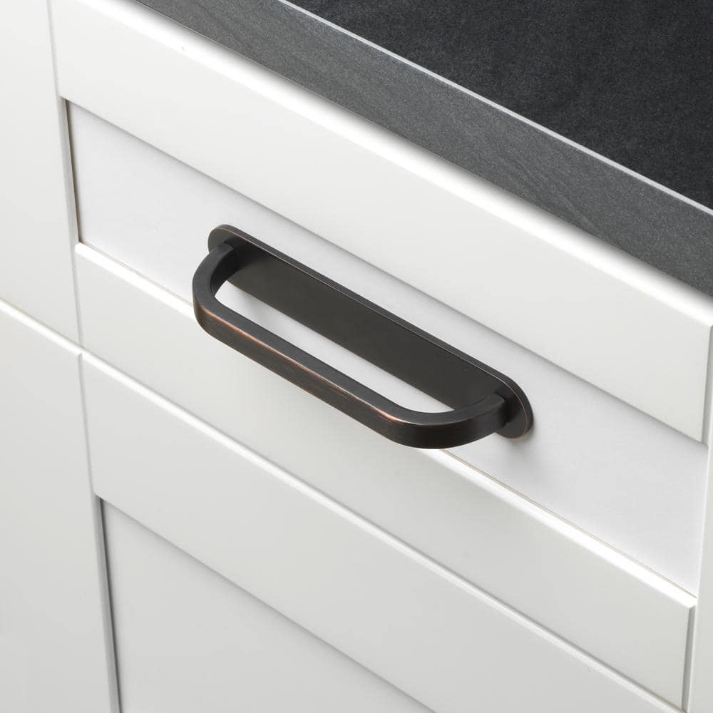 6 in. Rounded Cabinet Backplate 5-1/16 in. Center to Center, 6343-128-ORB - Hercitys