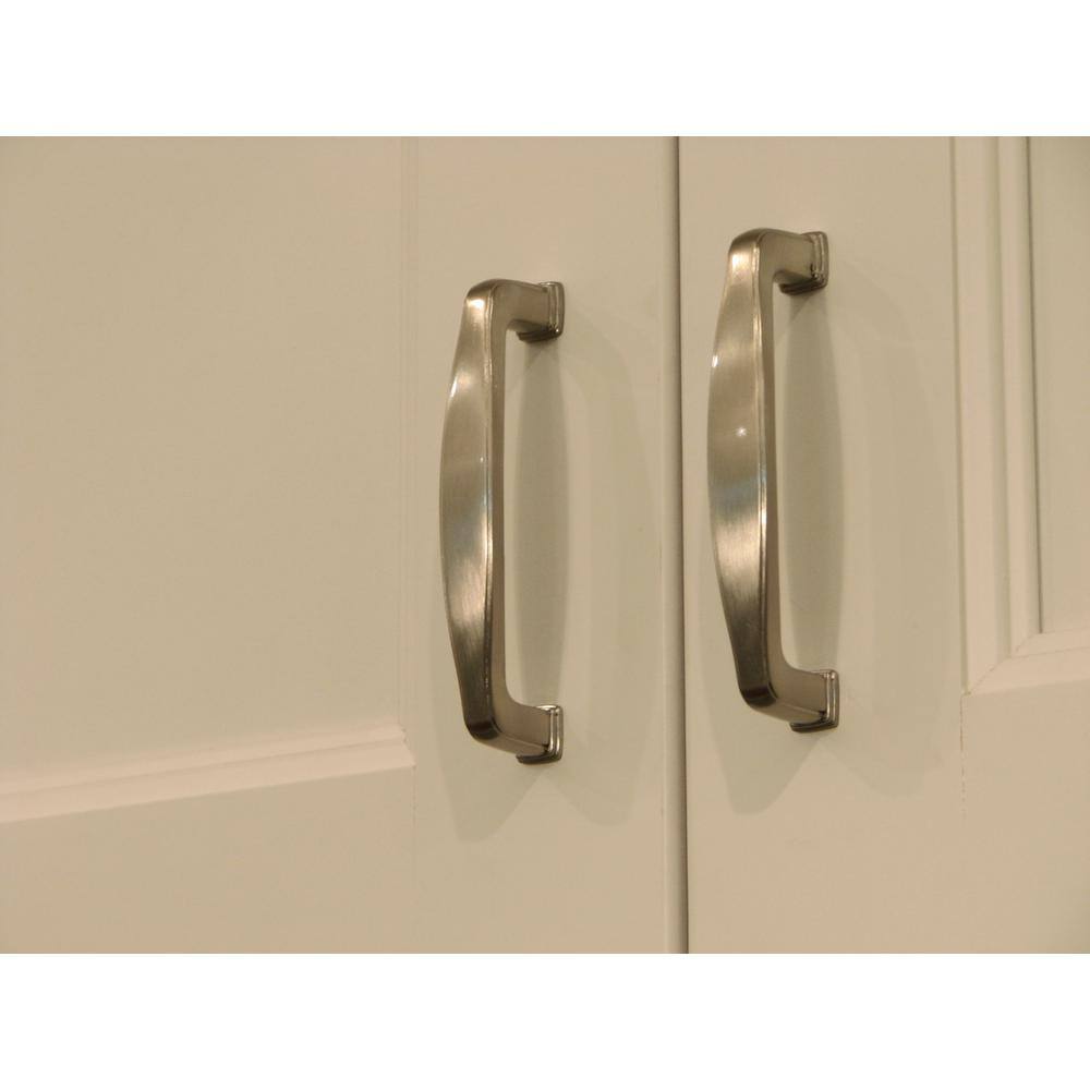 Providence 3-3/4 in. Center-to-Center Satin Nickel Arch Cabinet Pull (25-Pack) - Hercitys