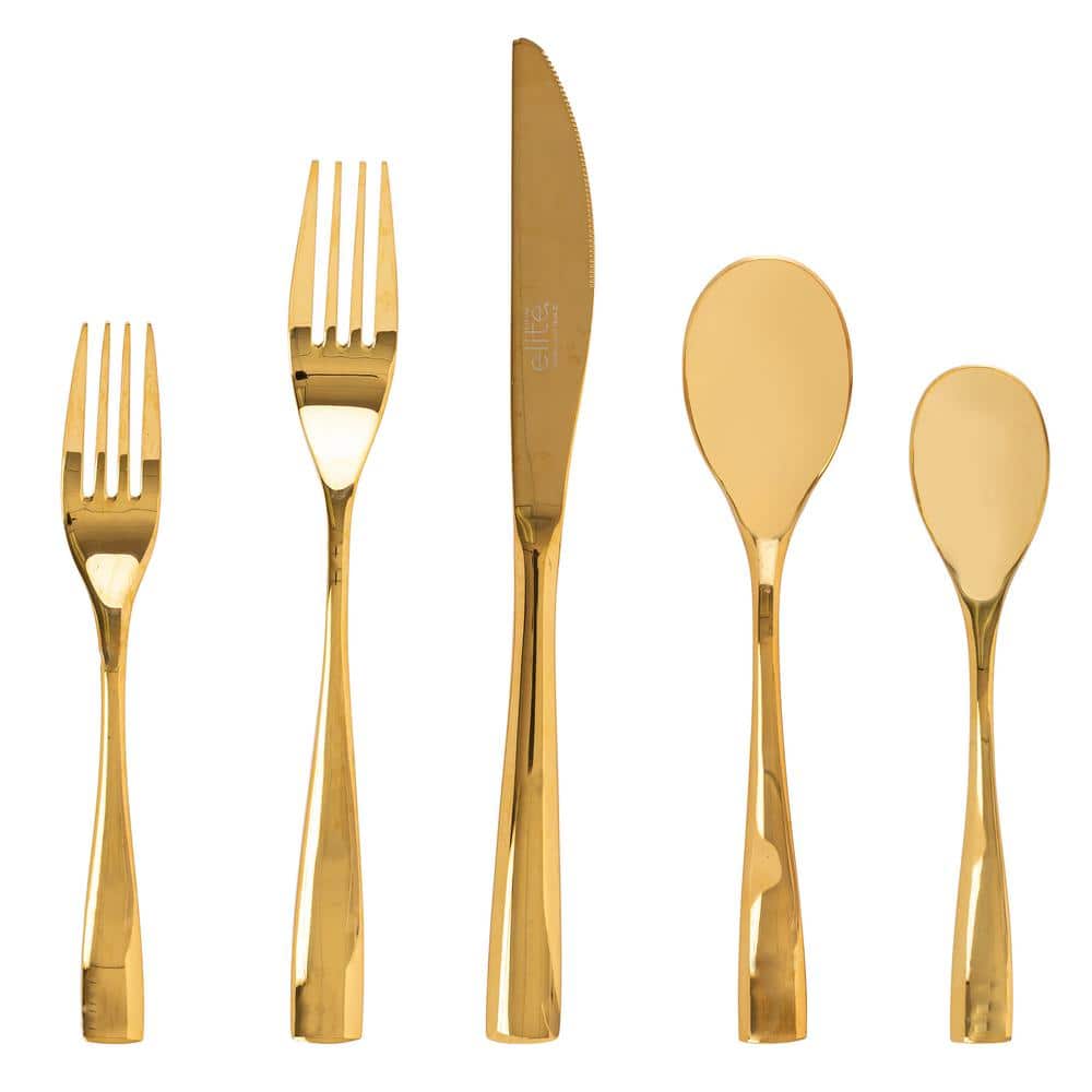 Holland Road 20-Piece Gold Stainless Steel Flatware Set - Hercitys