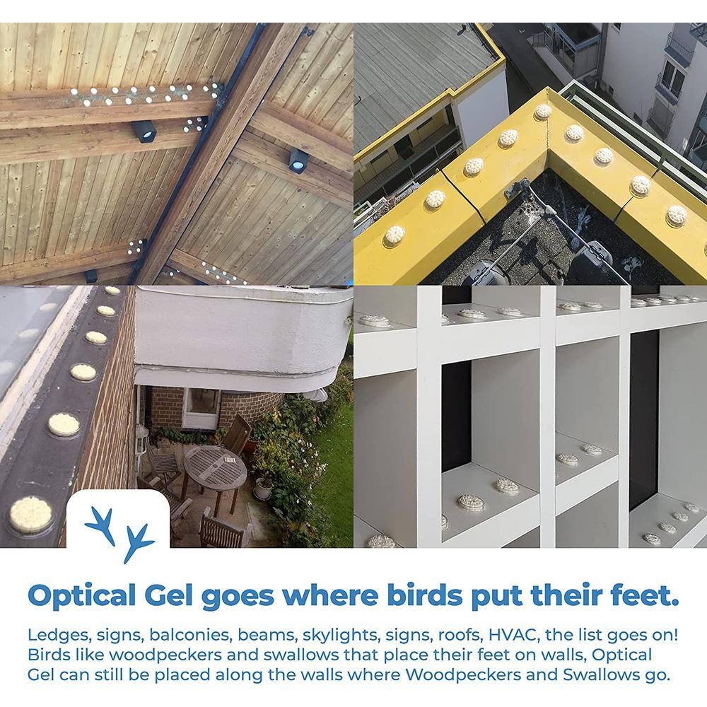 Bird Repellent Gel with Plastic Black Zip Mounting Kit – Indoor/Outdoor Use - Hercitys