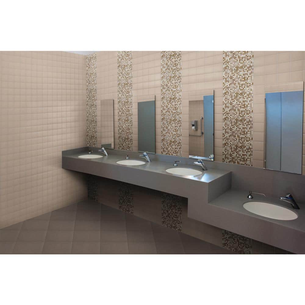 Streamline Fawn Brown Glossy 4 in. x 16 in. Ceramic Wall Tile (10.39 sq. ft. / Case) - Hercitys