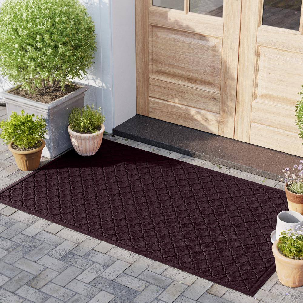 Waterhog Cordova 45 in. x 70 in. PET Polyester Indoor Outdoor Mat Bordeaux - Hercitys