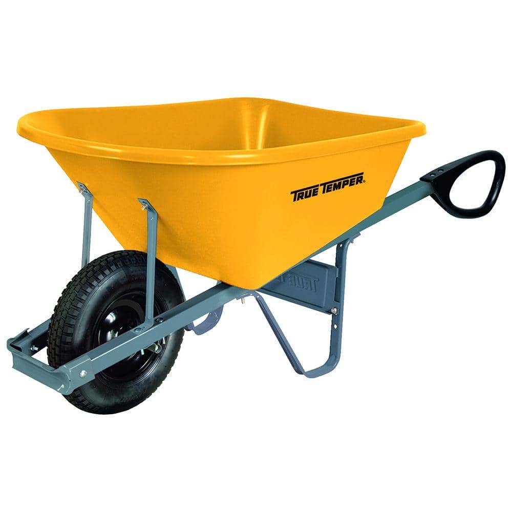 6 cu. ft. Poly Wheelbarrow with Total Control Handles - Hercitys