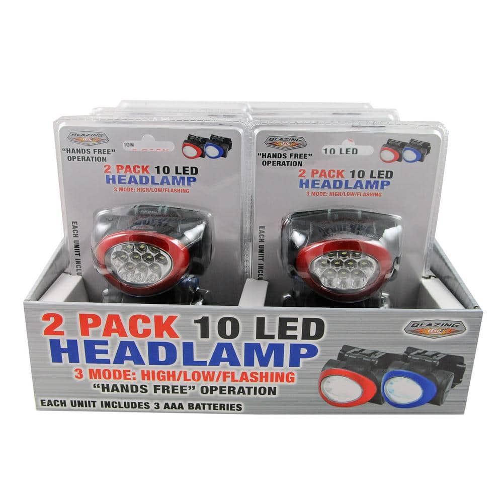 Battery Operated 10 LED Headlamp (2-Pack) - Hercitys