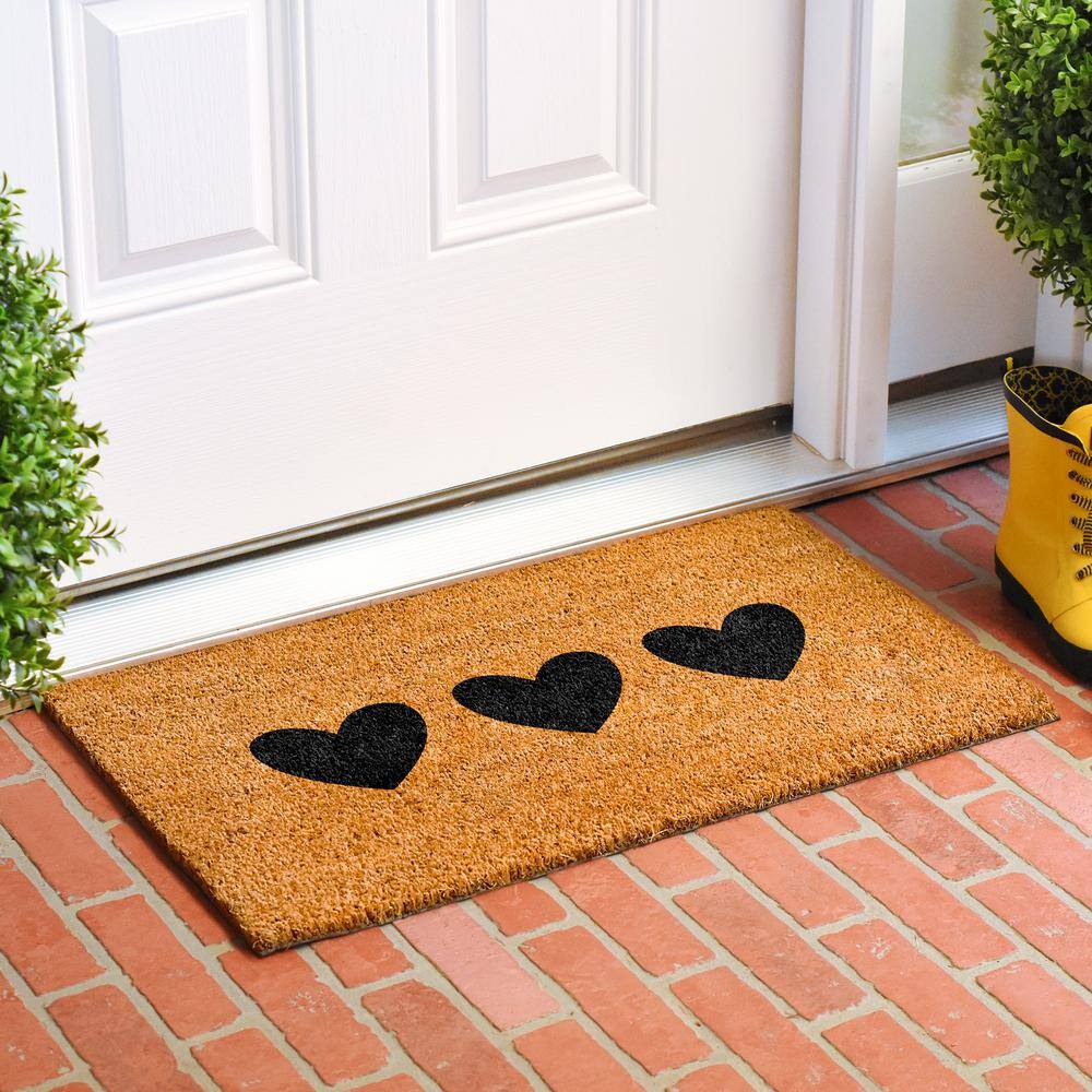 Trio Hearts 24 in. x 36 in. Door Mat - Hercitys