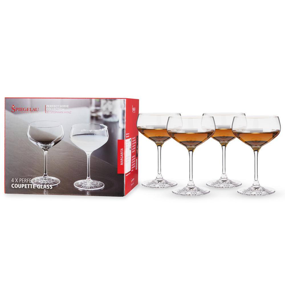 8.3 oz. Coupette Glass Cocktail Coupes, European Lead-Free Crystal, Holds (Set of 4) - Hercitys