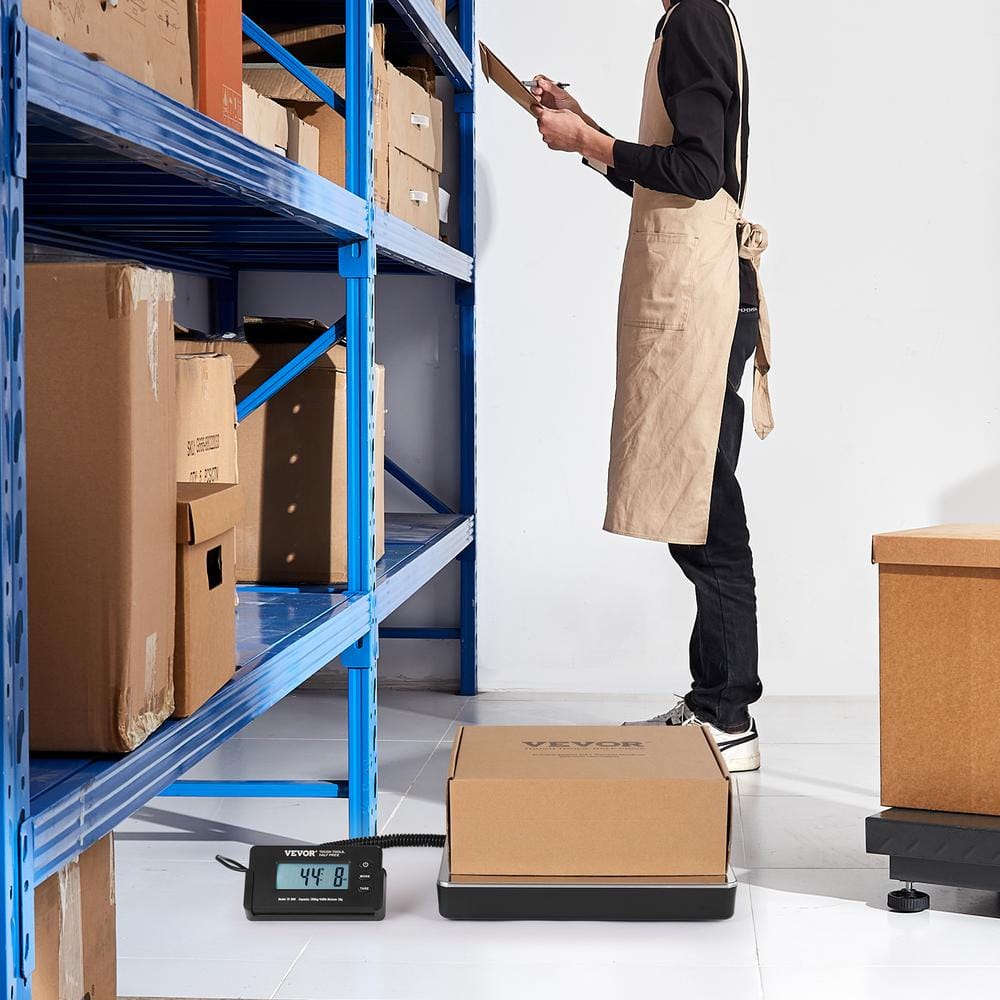 Digital Shipping Scale 440 lbs. LCD Screen Package Food Scale with Timer, Tare Function for Home Wired Connection - Hercitys