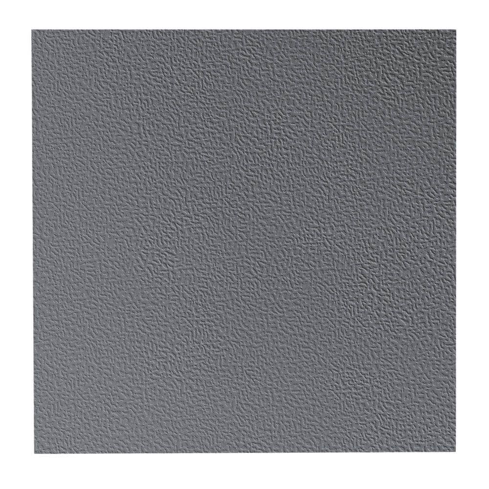 Hammered Pattern 19.69 in. x 19.69 in. Charcoal Rubber Tile - Hercitys