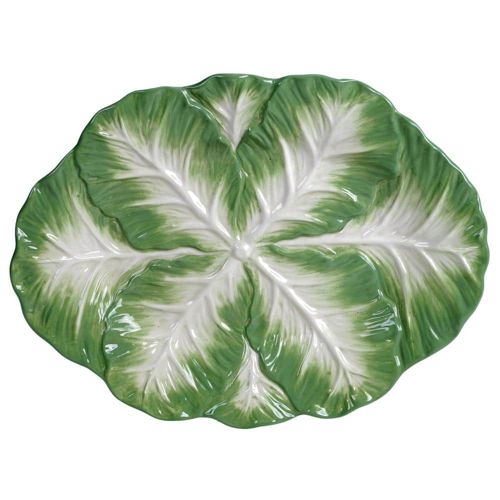 English Garden 3-D Oval 15.5 in. Multicolored Platter - Hercitys