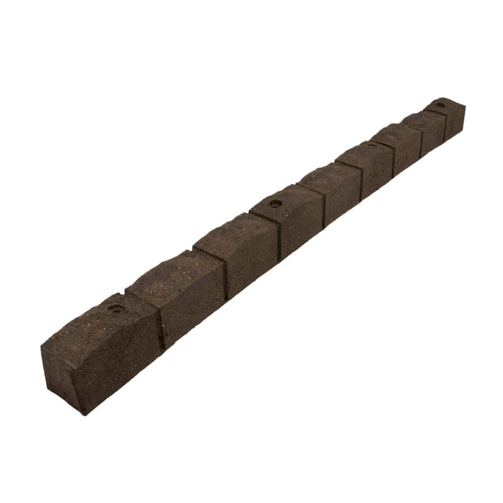 Roman Stone 4 ft. Earth Rubber Garden Edging - Hercitys