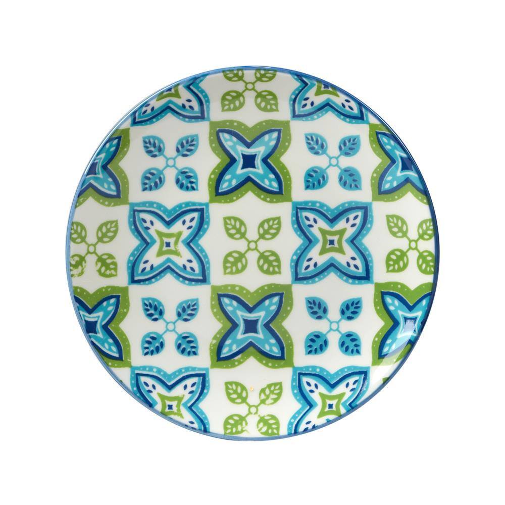 Damask Floral 6 in. Multicolored Canape Plate (Set of 6) - Hercitys
