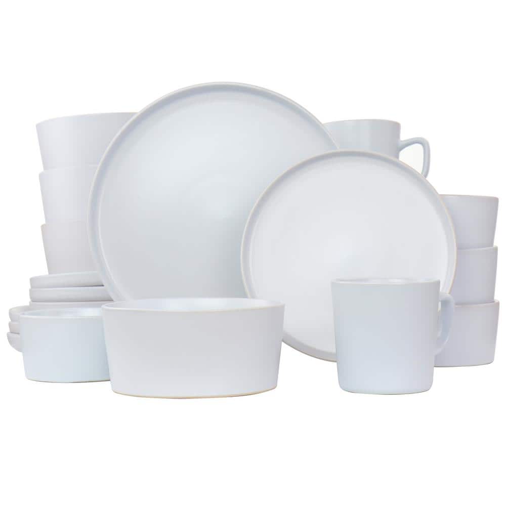 Luxmatte 20-Piece White Stoneware Dinnerware Set (Service for 4) - Hercitys