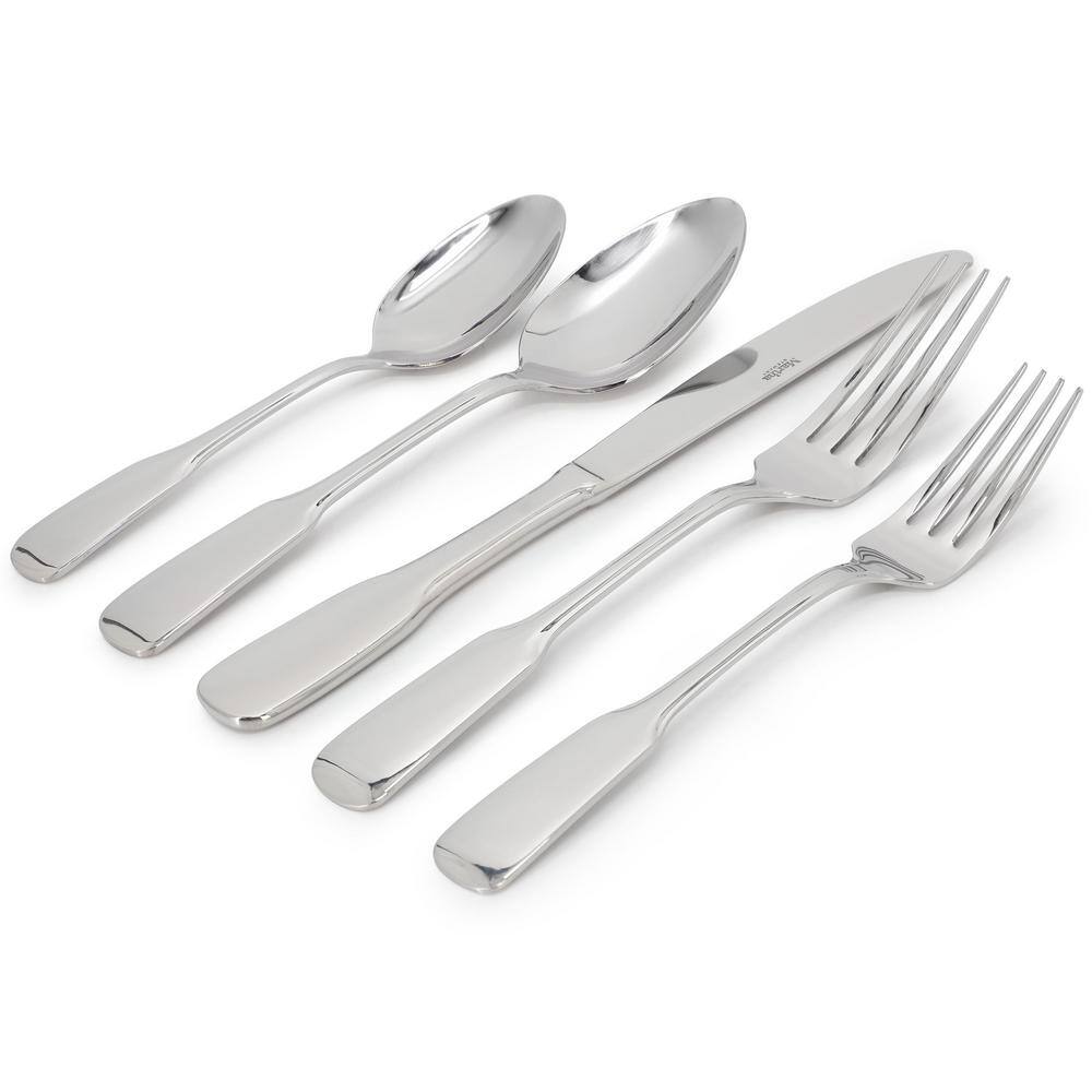 Halsey 20-Piece Stainless Steel Flatware Set in Silver - Hercitys