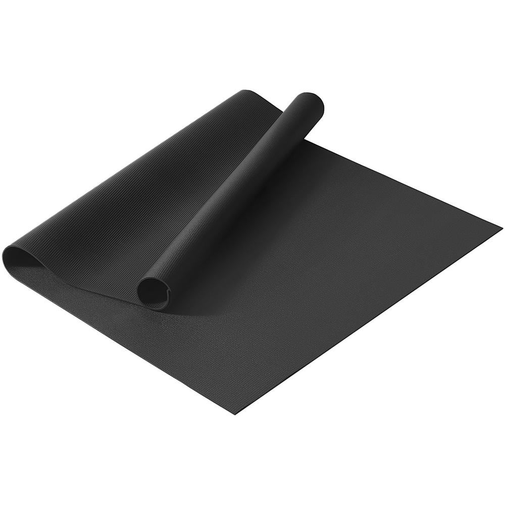 Exercise Mat Black 72 in. W x 108 in. L 0.28 in. T Rubber Yoga Mat Gym Flooring Mat (54 sq. ft.) - Hercitys