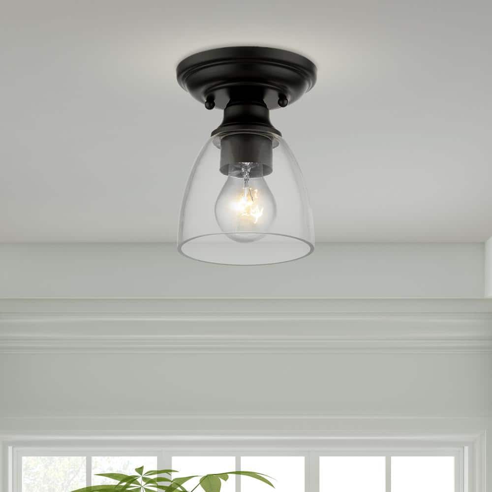 Grandview 1 Light Black Flush Mount - Hercitys