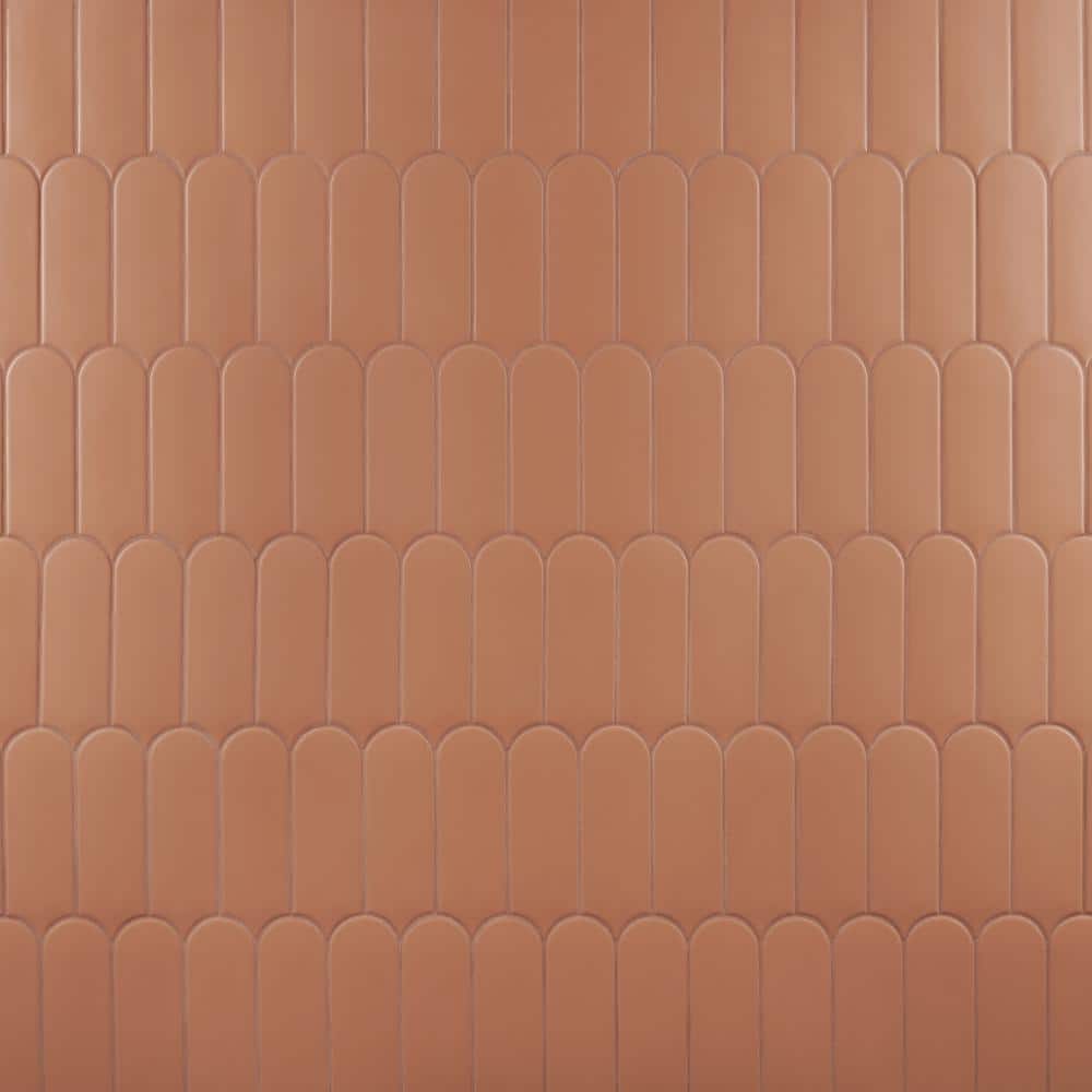 Aerial Terracotta 2.83 in. x 7.67 in. Matte Ceramic Wall Tile (5.15 sq. ft./Case) - Hercitys