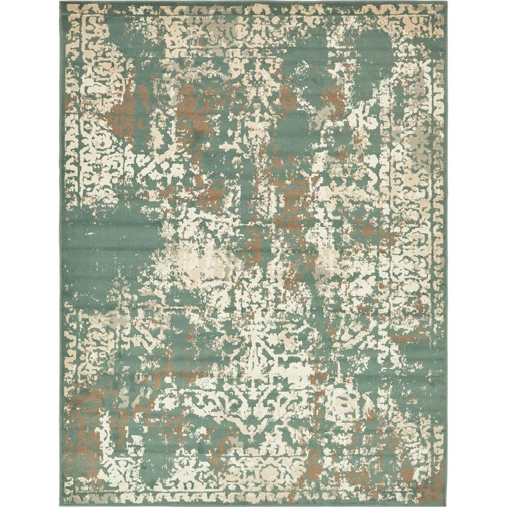 Tuareg Mirage Green 9′ 0 x 12′ 0 Area Rug - Hercitys