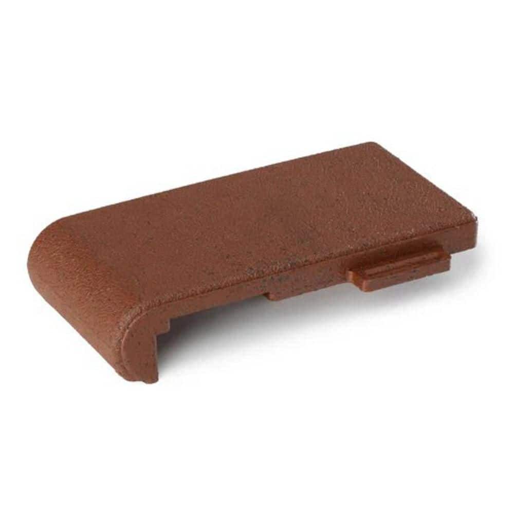 Bullnose Paver with Tabs 4 in. x 8 in. x 1.25 in. Redwood Composite (36-Pieces / 12 Linear ft.) - Hercitys