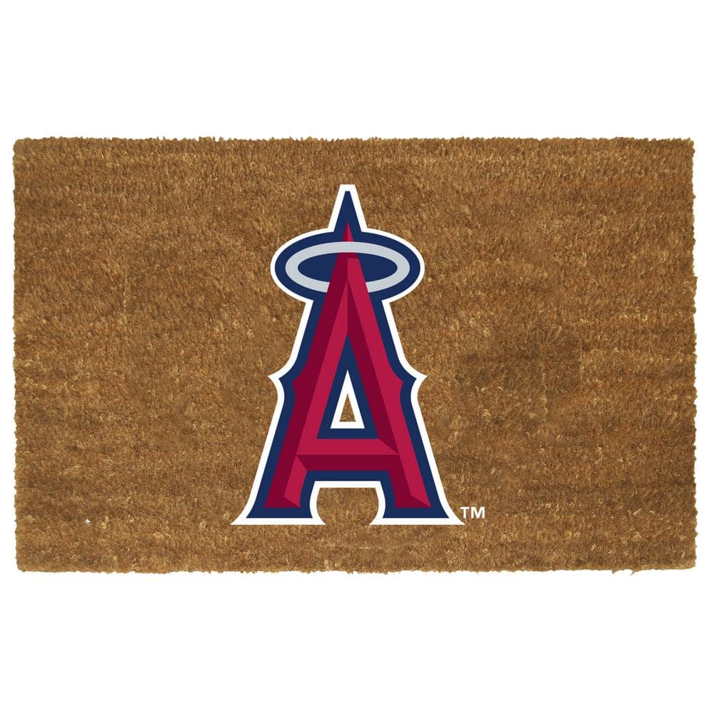Anaheim Angels 29.5 in. x 19.5 in. Coir Fiber Colored Logo Door Mat - Hercitys