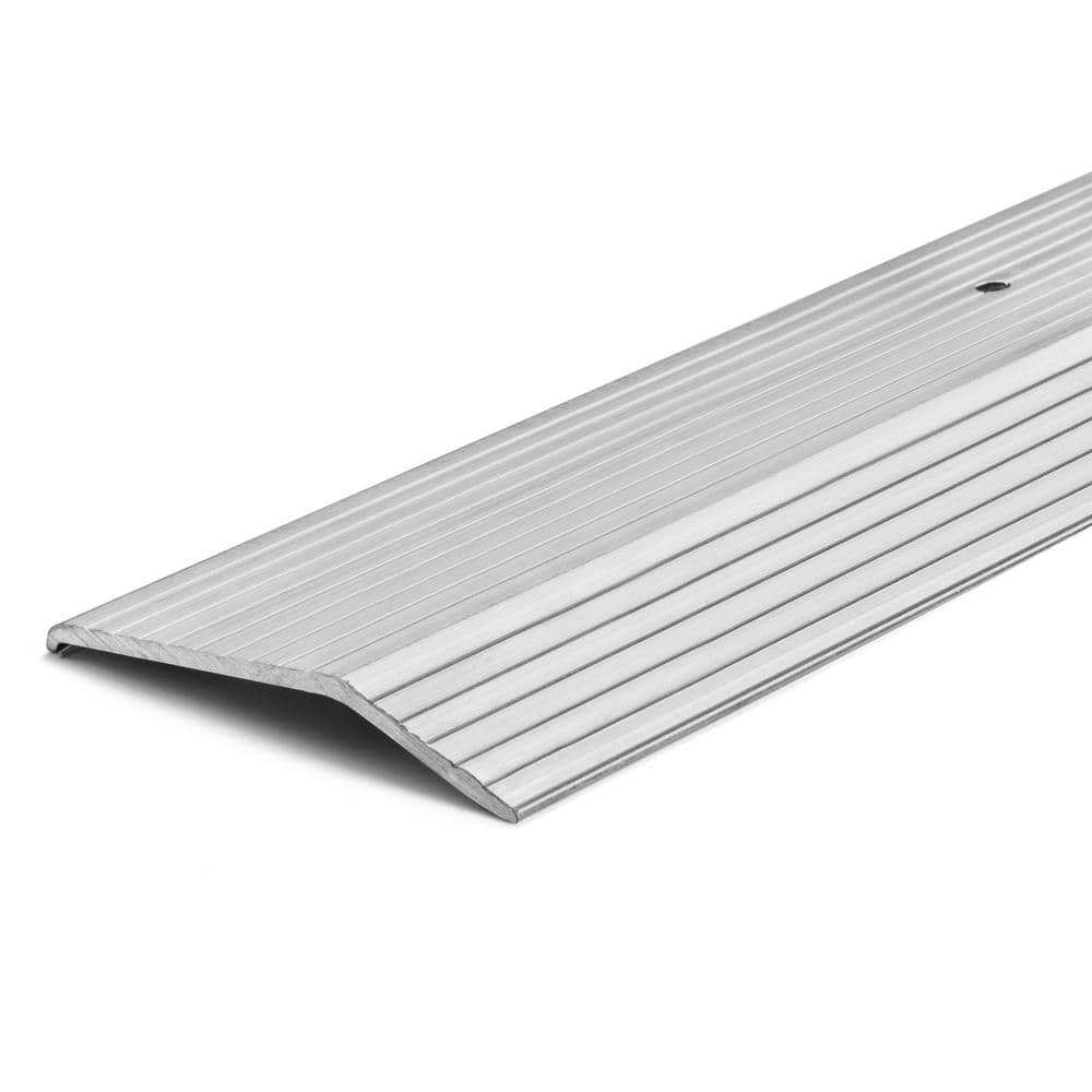 Silver 2 in. x 144 in. Carpet Trim Transition Strip - Hercitys