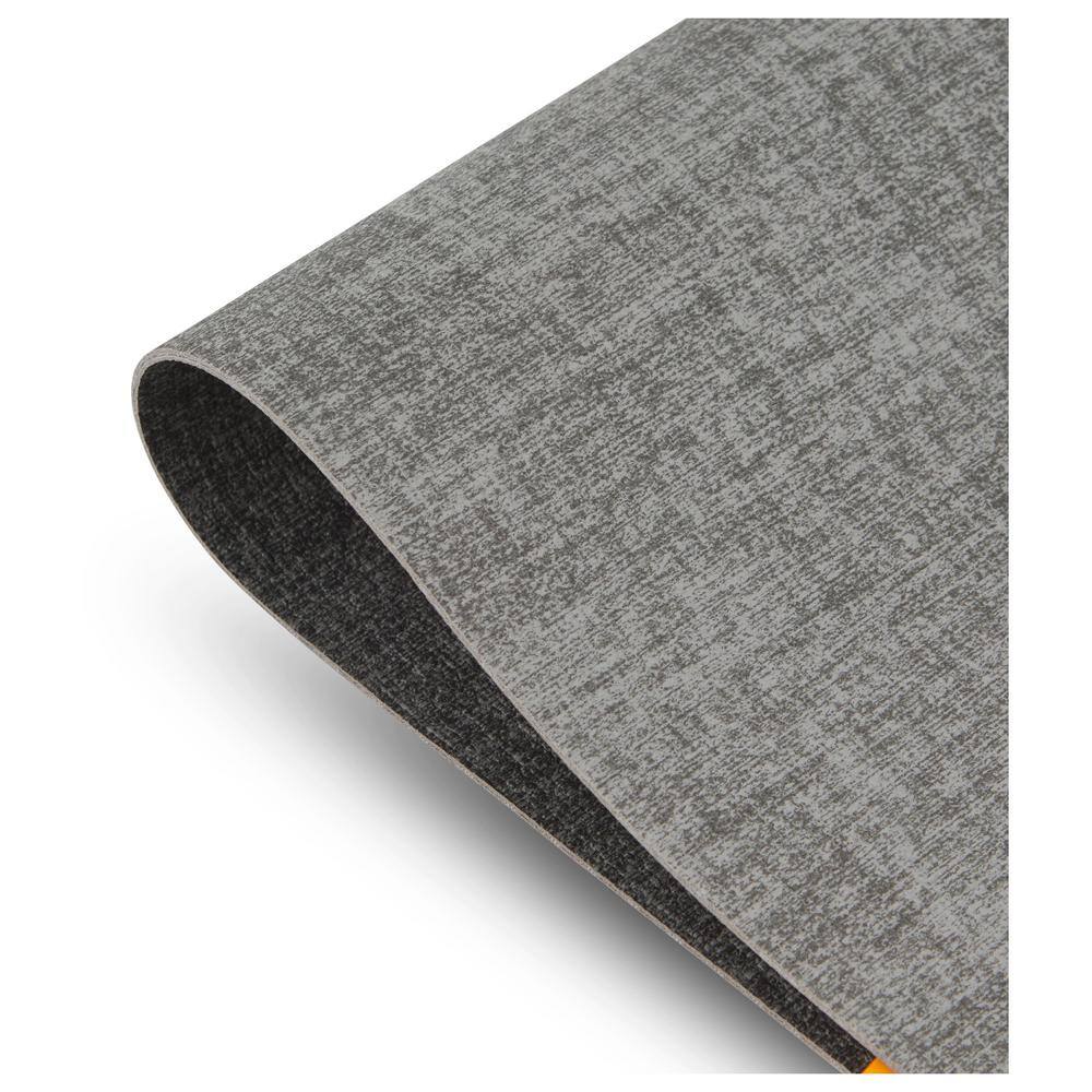 Amalfi 18 in. x 12 in. Grey and Green Reversible Vegan Leather Wipe Clean Placemat Set of 4 - Hercitys