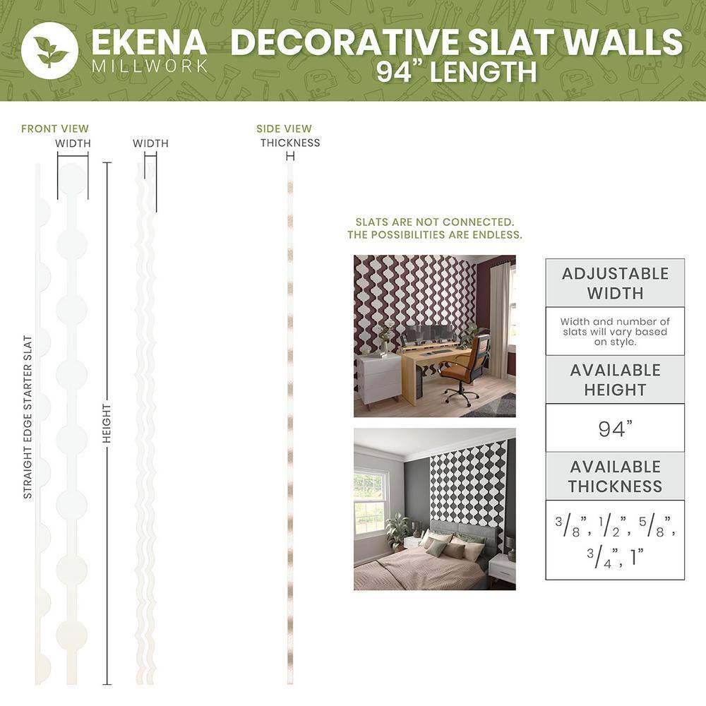 Yukon 94 in. H x 0.375 in. W Slatwall Panels in PVC 42-Pack - Hercitys