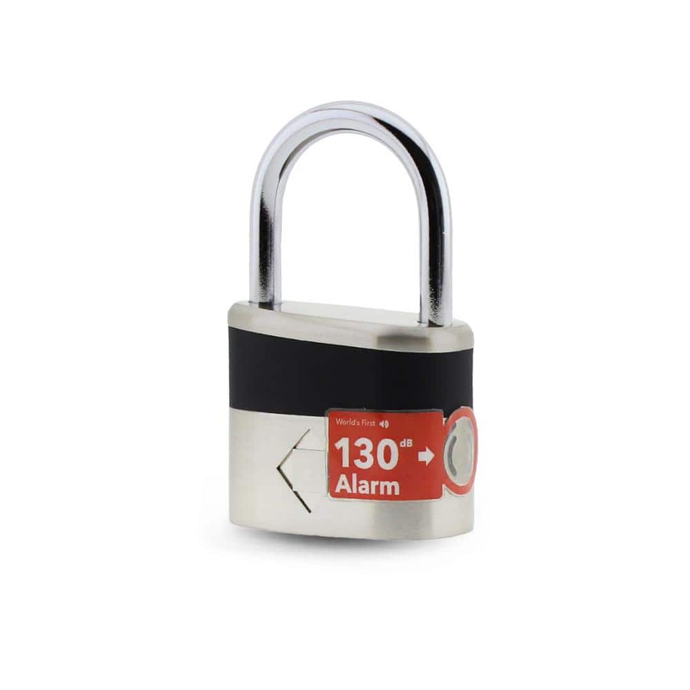 8.5 mm Padlock with 130 dB Loud Alarm Keyed Padlock Feature Heavy-Duty Weatherproof - Hercitys