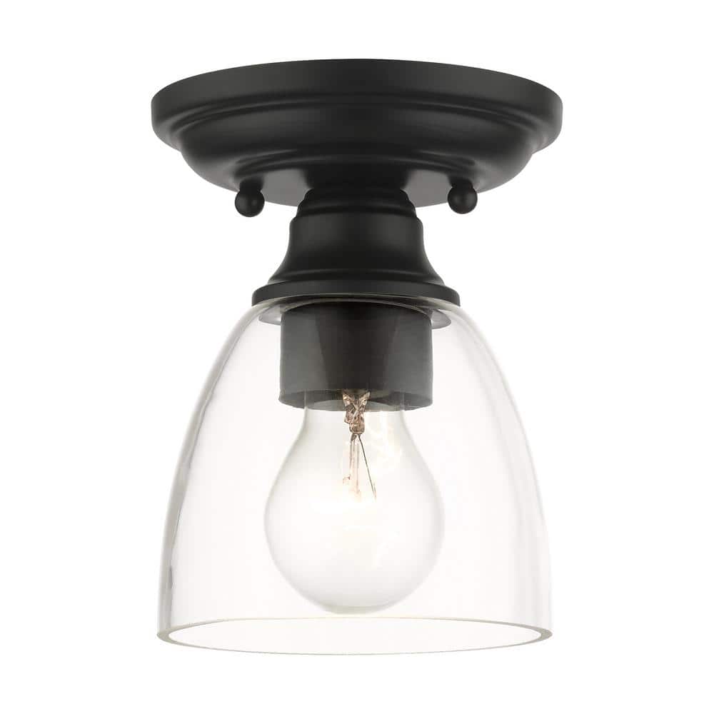 Grandview 1 Light Black Flush Mount - Hercitys