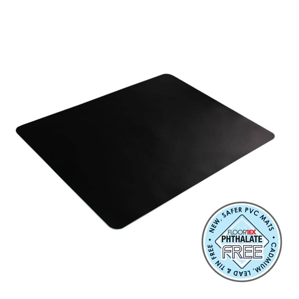 Desktex 20 in. x 36 in. Rectangular Black Vinyl Desk Pad - Hercitys
