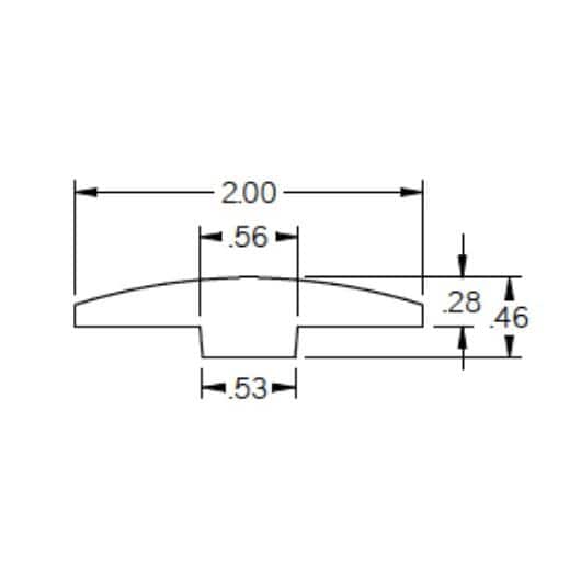 Acke 0.28 in. T x 2 in. W x 78 in. L Wood T-Molding - Hercitys