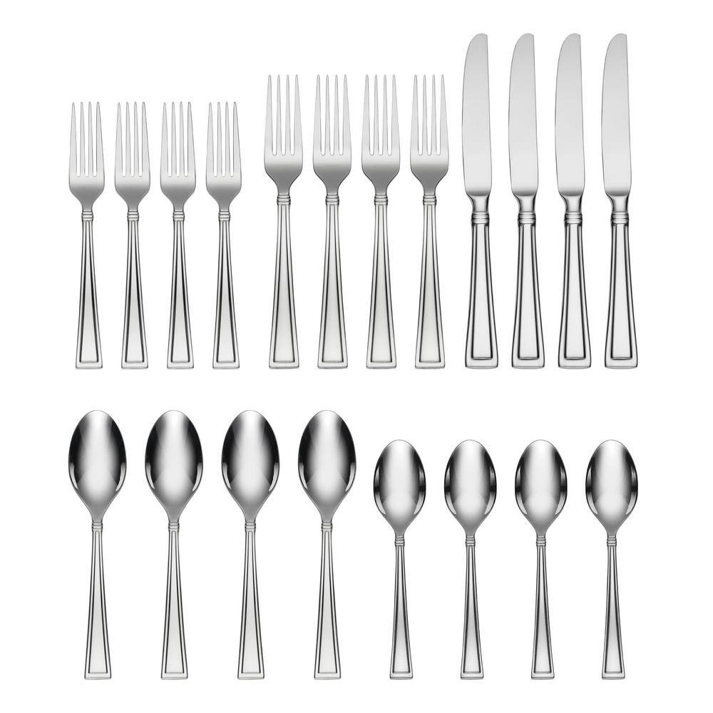 Butler 20-Piece Silver 18/0-Stainless Steel Flatware Set (Service for 4) - Hercitys
