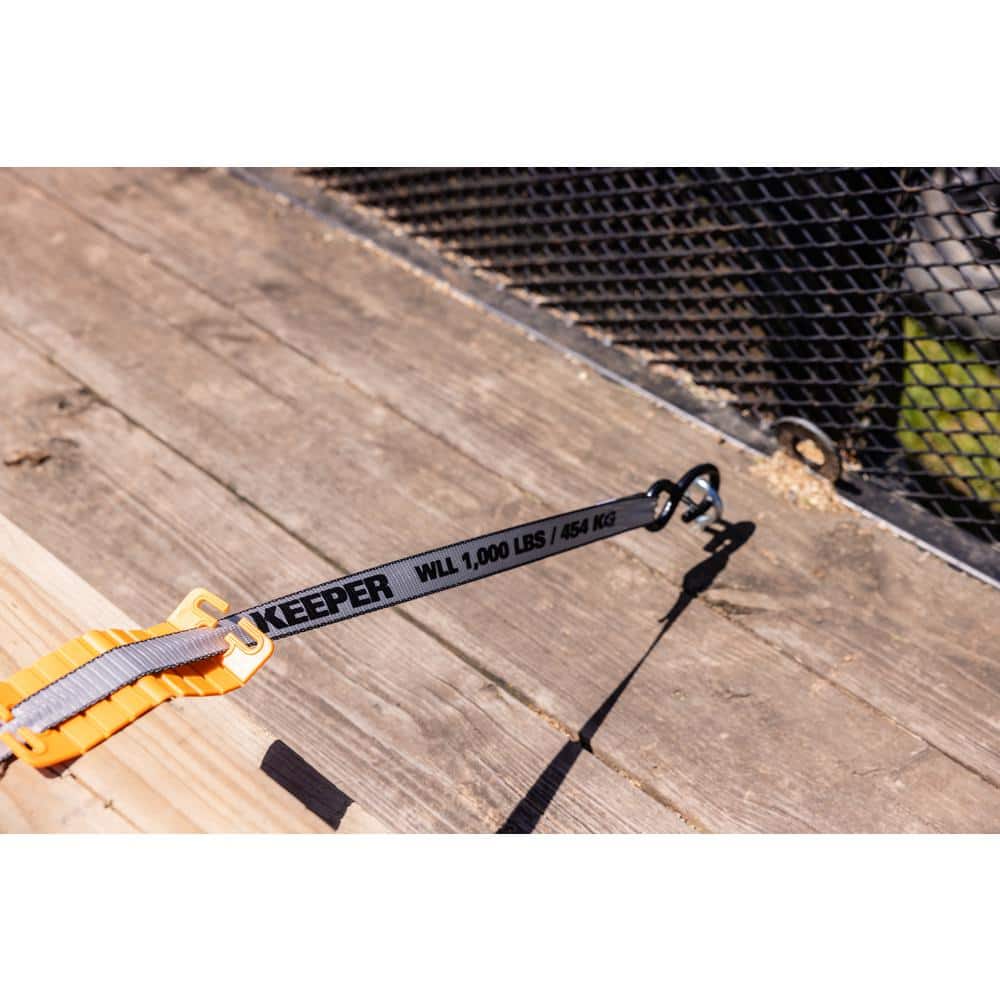 Extreme Webbing Tie Down Ratchet Strap 16 ft. x 1.25 in. 1,000 lbs. with Safety Clip (4-Pack) - Hercitys