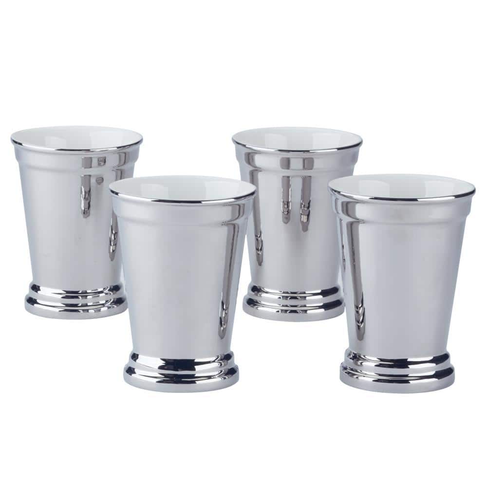 Derby Day at the Races Silver Plated Mint Julep Cup (Set of 4) - Hercitys