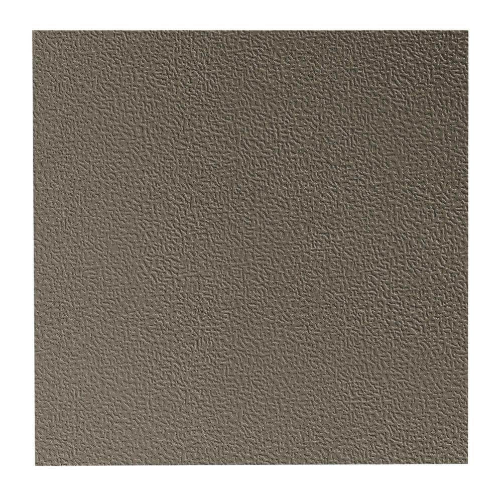 Hammered Pattern 19.69 in. x 19.69 in. Lunar Dust Rubber Tile - Hercitys