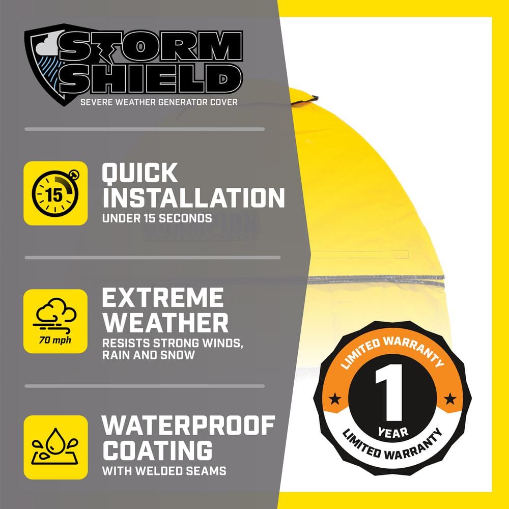 Storm Shield Severe Weather Inverter Generator Cover by GenTent for 2000 to 11,000-Starting Watts Inverters - Hercitys